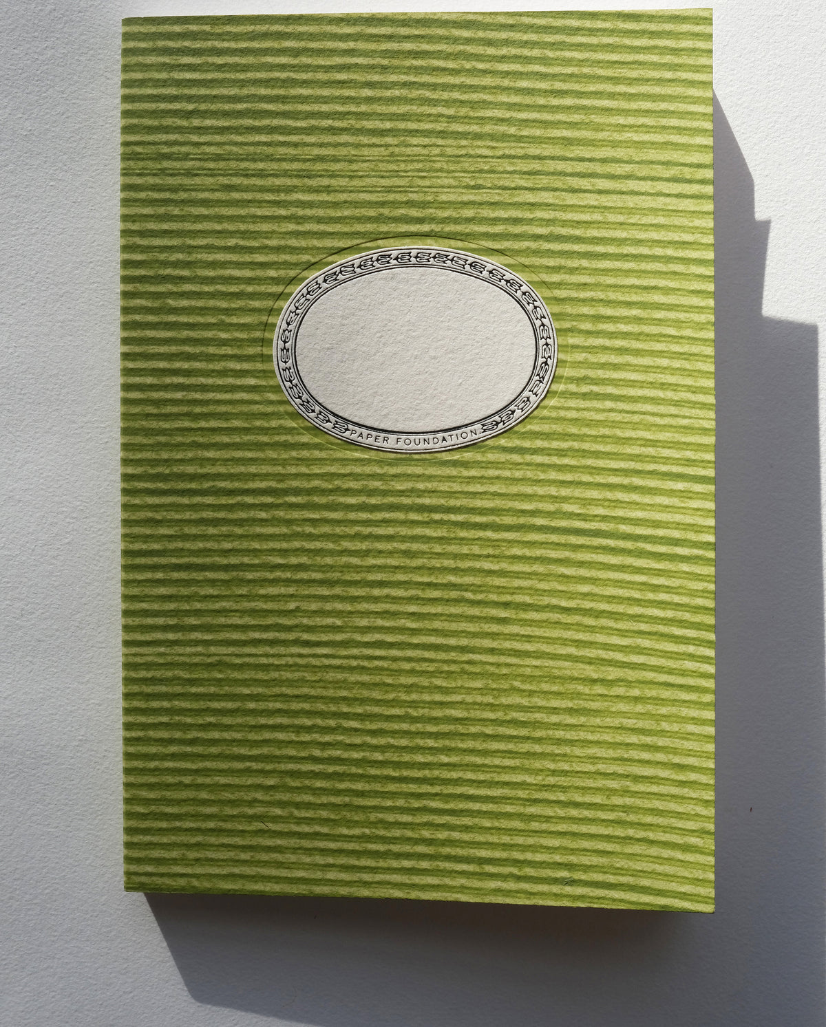 Hand Decorated Notebook - Grass Stripe - Large