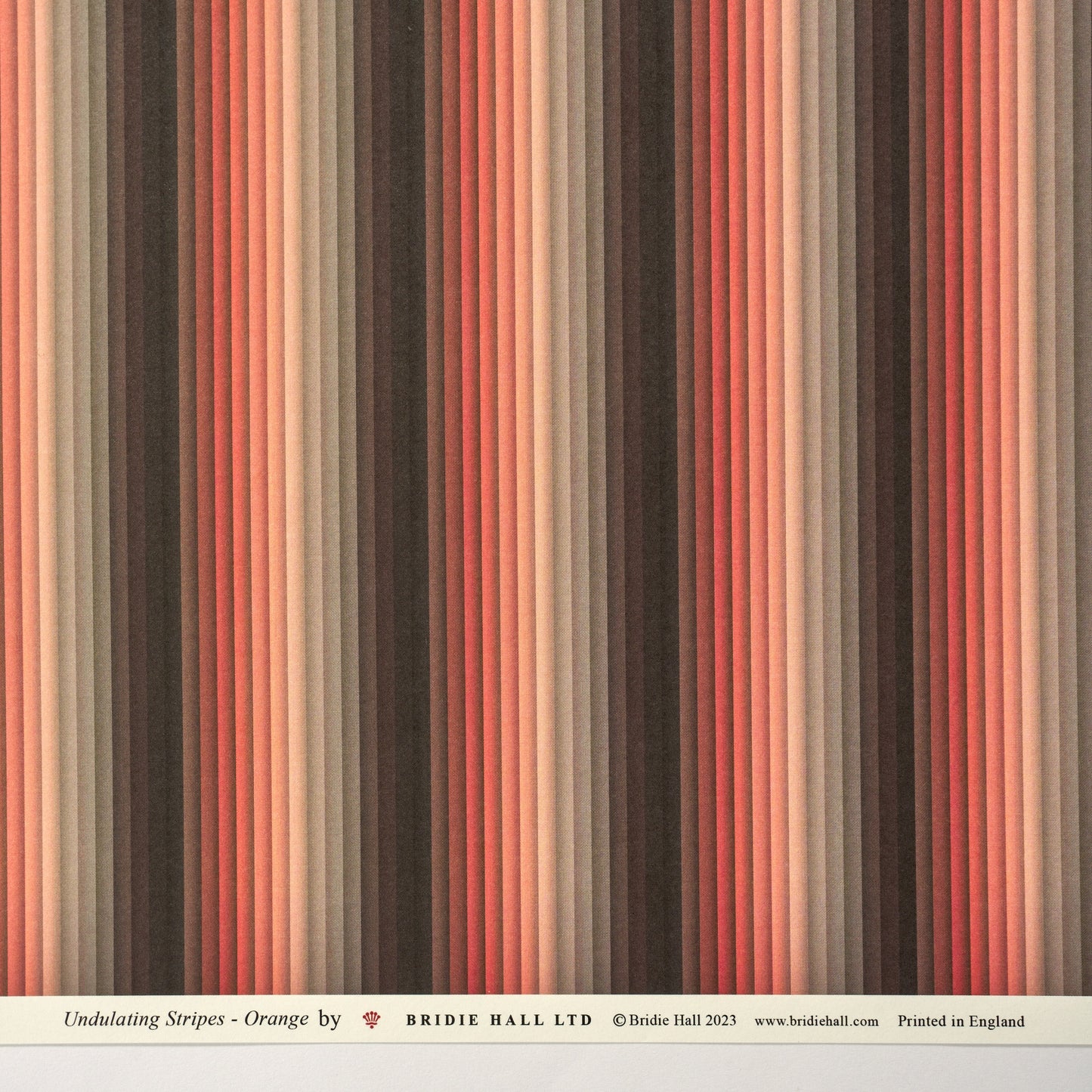 Undulating Stripes - 5 Sheets Of Orange Paper