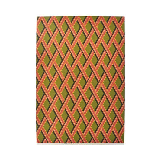 Trellis Work - 5 Sheets Of Bright Olive Paper