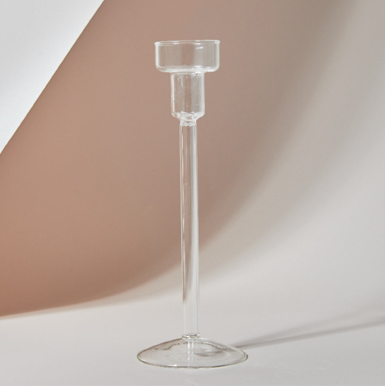 Clear Glass Candlestick
