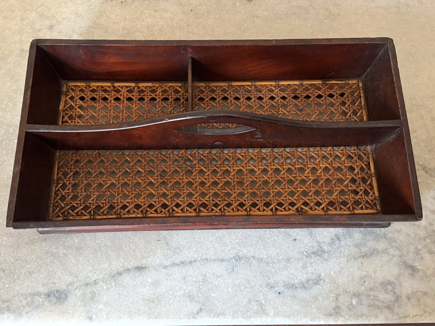 A Georgian Mahogany Cutlery Tray