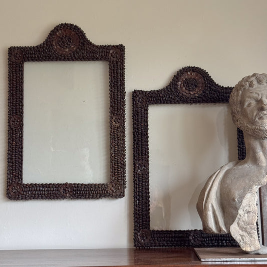 A Pair of Early 20th Century French Pine Cone Frames
