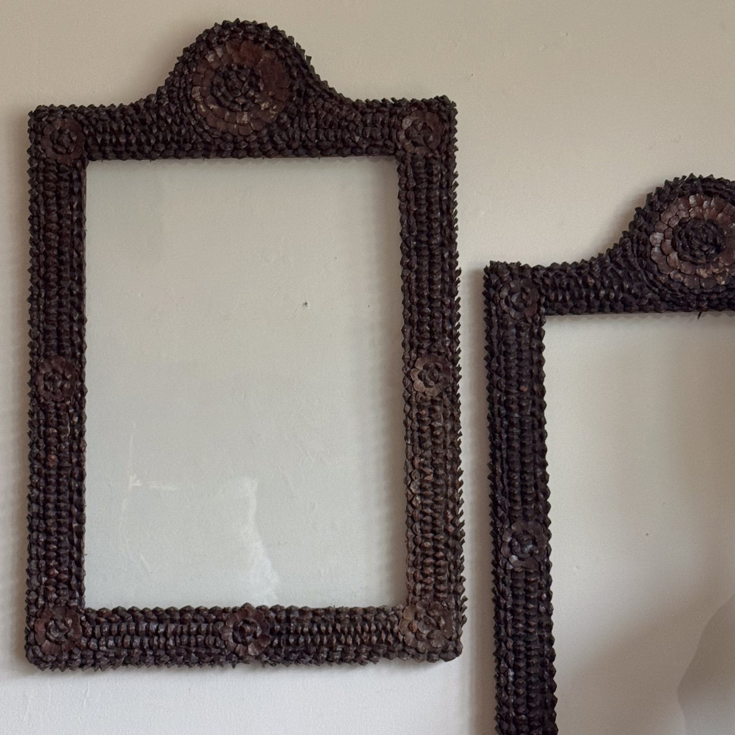 A Pair of Early 20th Century French Pine Cone Frames