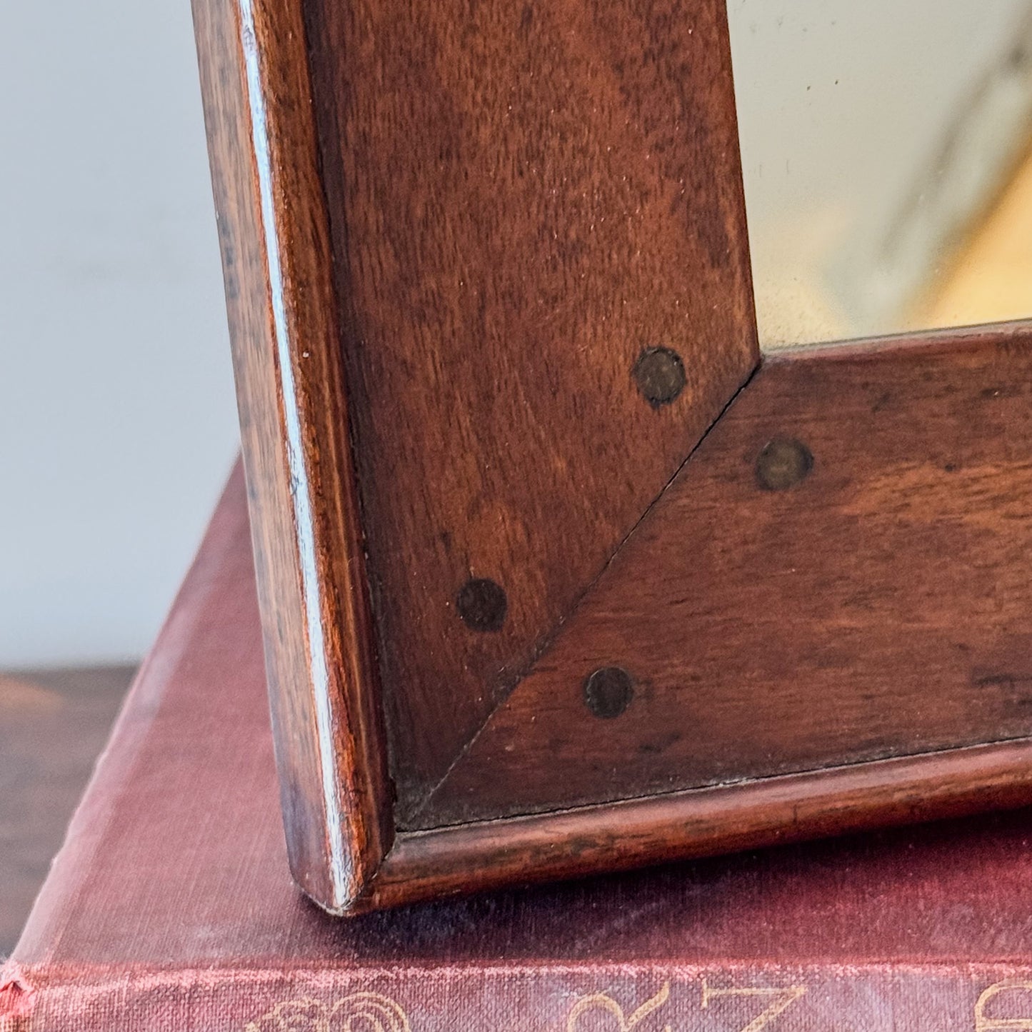 A Mid 19th Century Fruitwood Easel Mirror