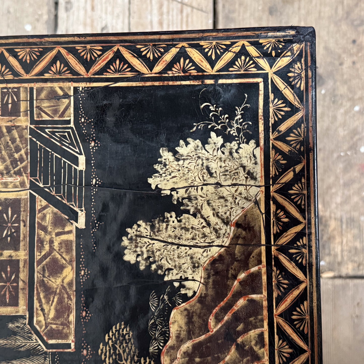 An Early 19th Century Lacquered Chinoiserie Coffee Table