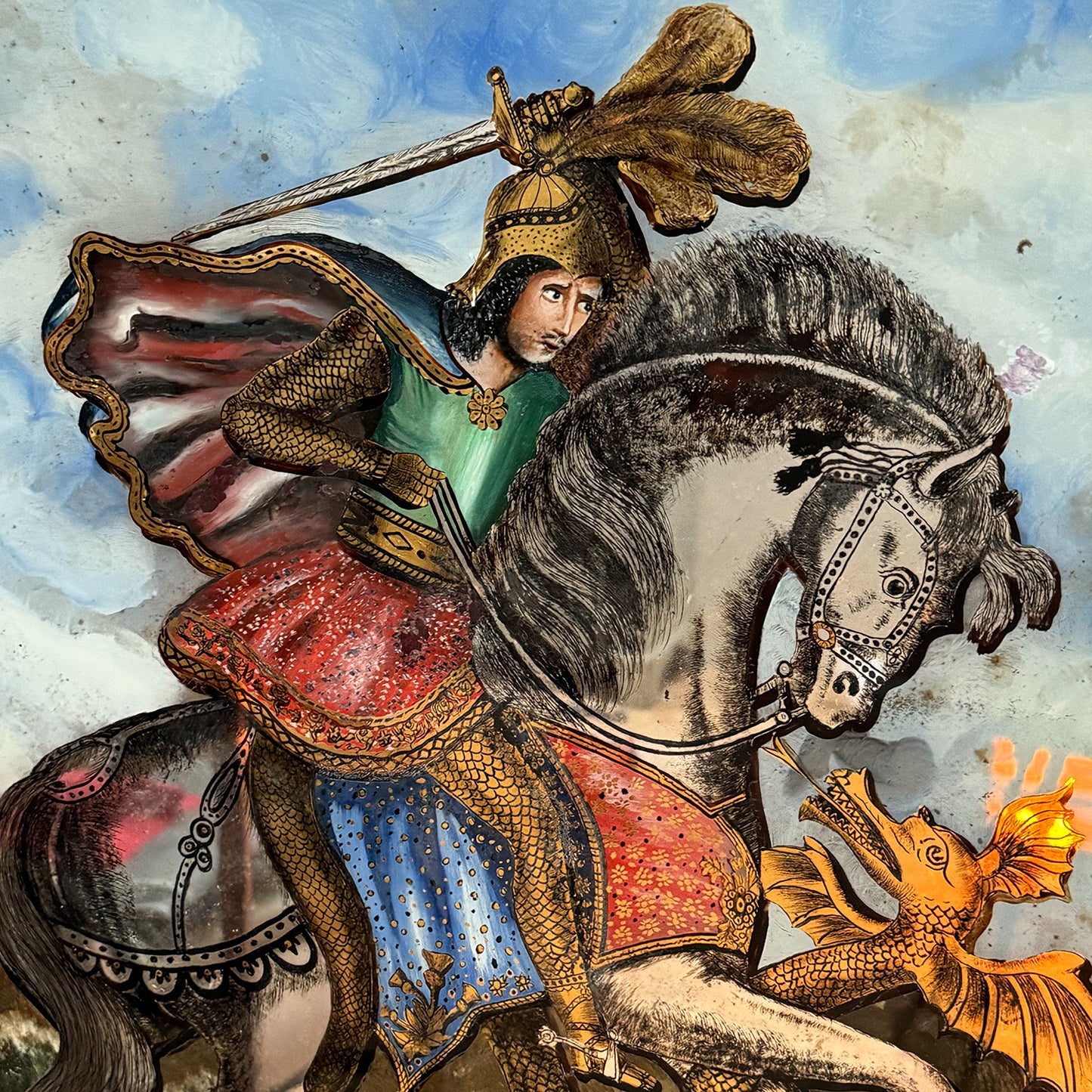 A Mid 19th Century Verre Églomisé Picture