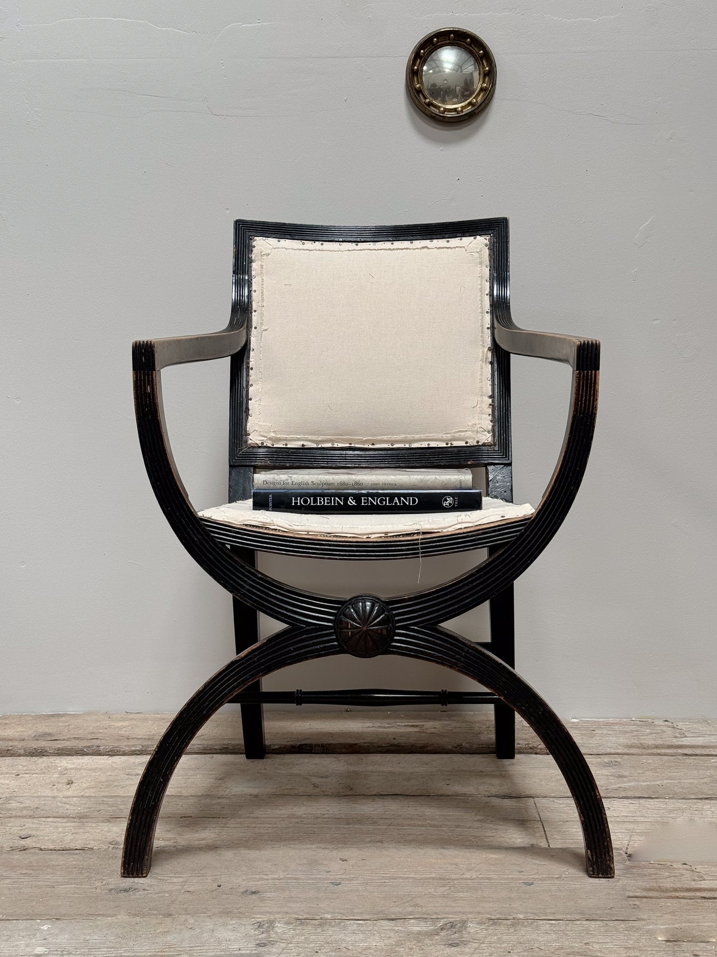 A Mid 19th Century Ebonised Chair after a Thomas Hope Design
