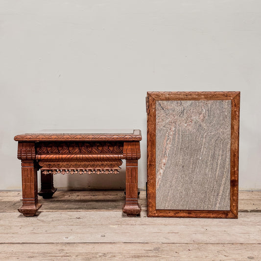 A Pair of Mid 20th Century Indian Granite Top Side Tables
