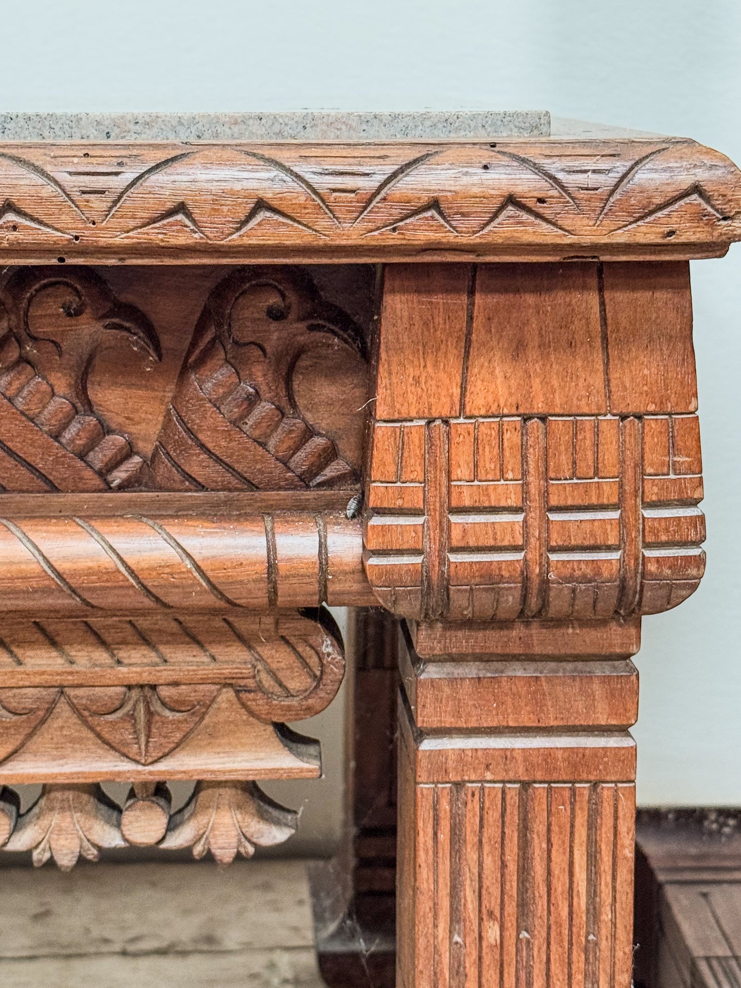 A Pair of Mid 20th Century Indian Granite Top Side Tables