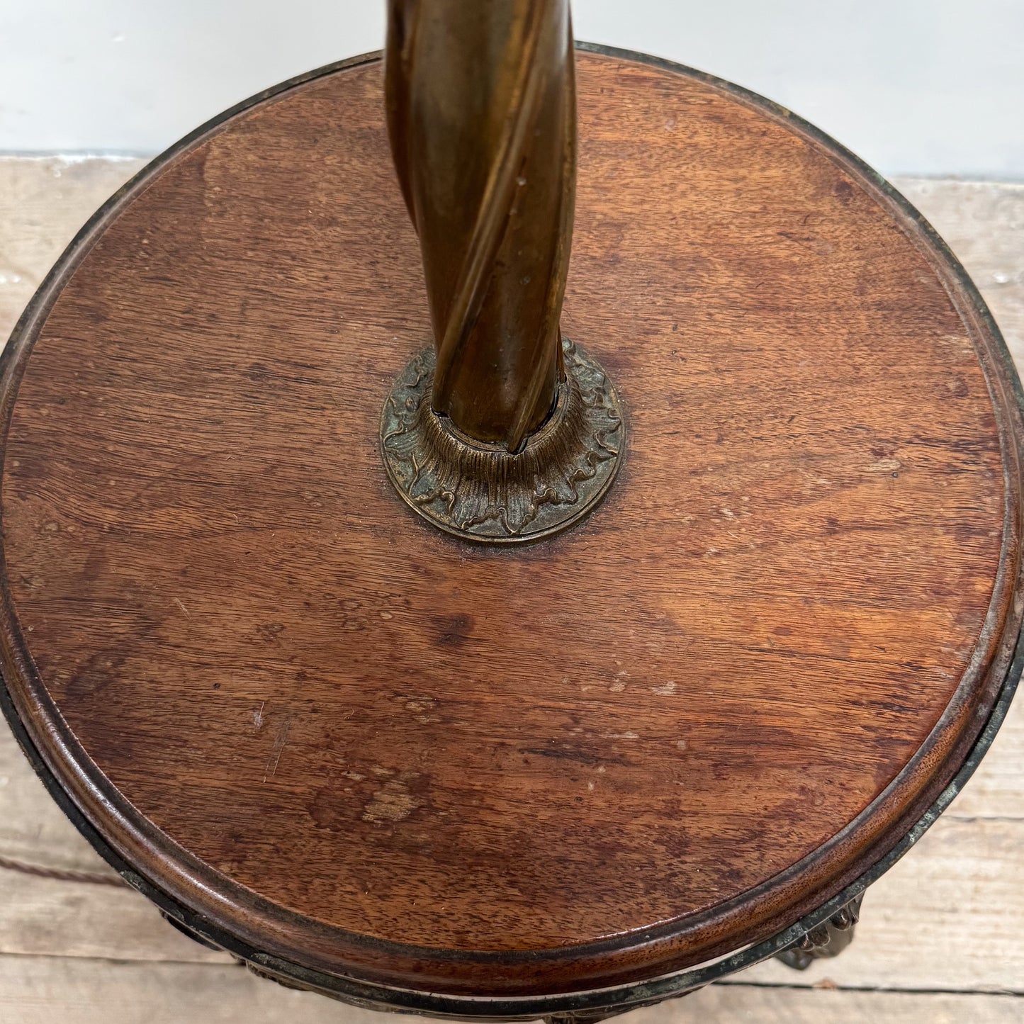 A Late 19th Century Gilded Brass Standard Lamp