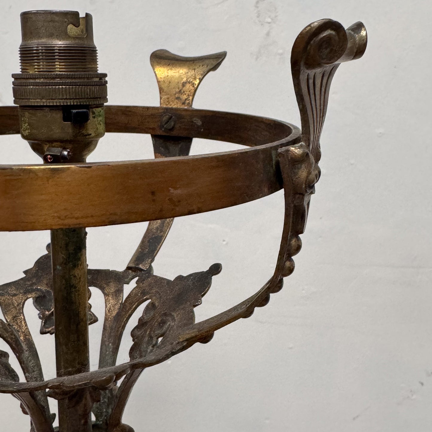 A Late 19th Century Gilded Brass Standard Lamp