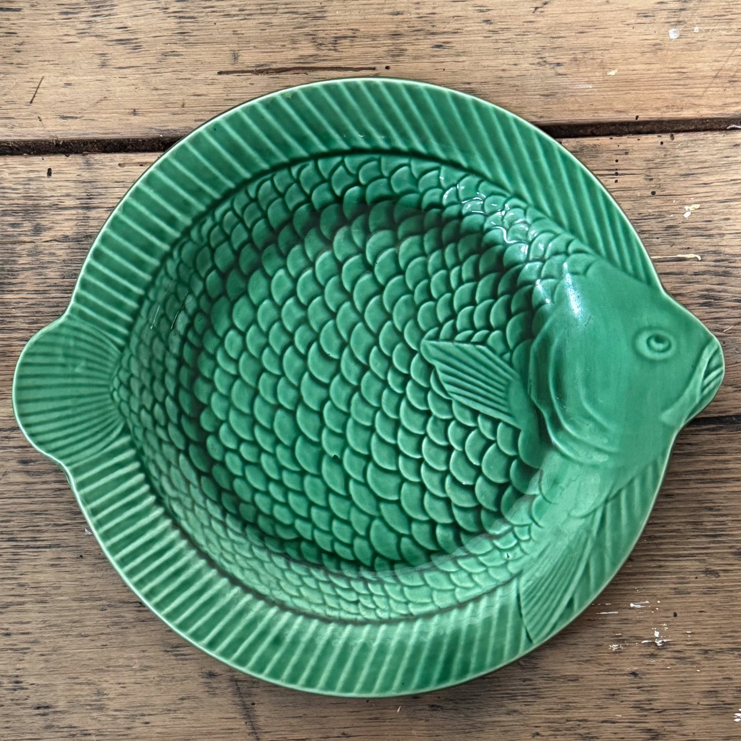 A 1930's French Majolica Fish Service by Sarreguemines