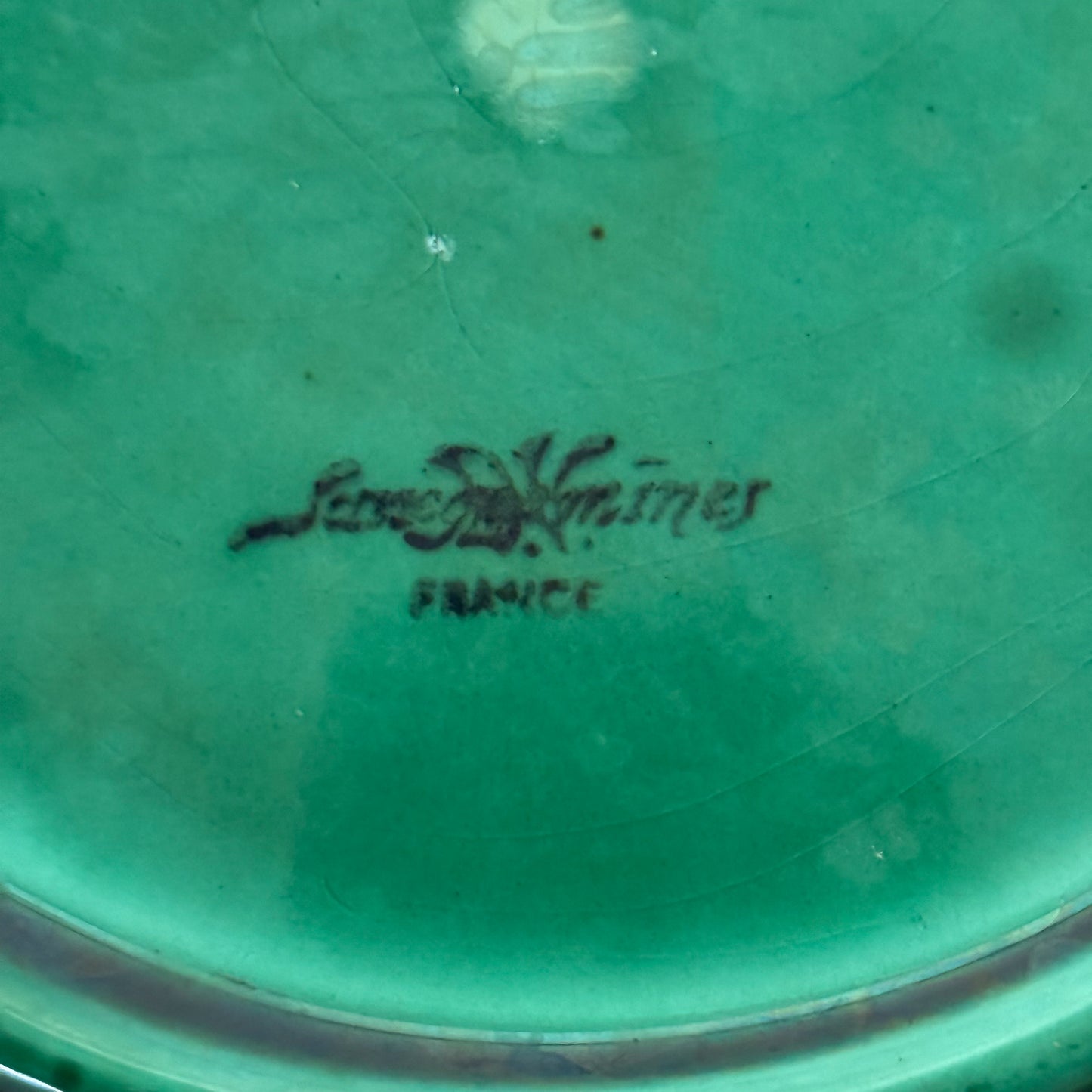 A 1930's French Majolica Fish Service by Sarreguemines