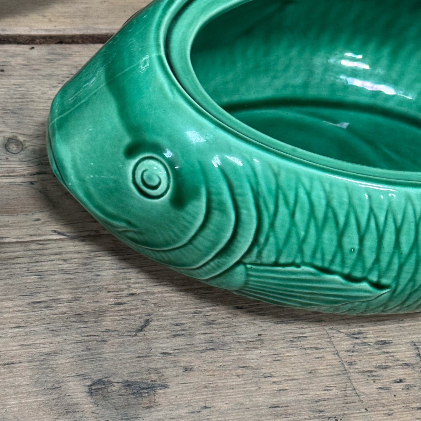 A 1930's French Majolica Fish Service by Sarreguemines