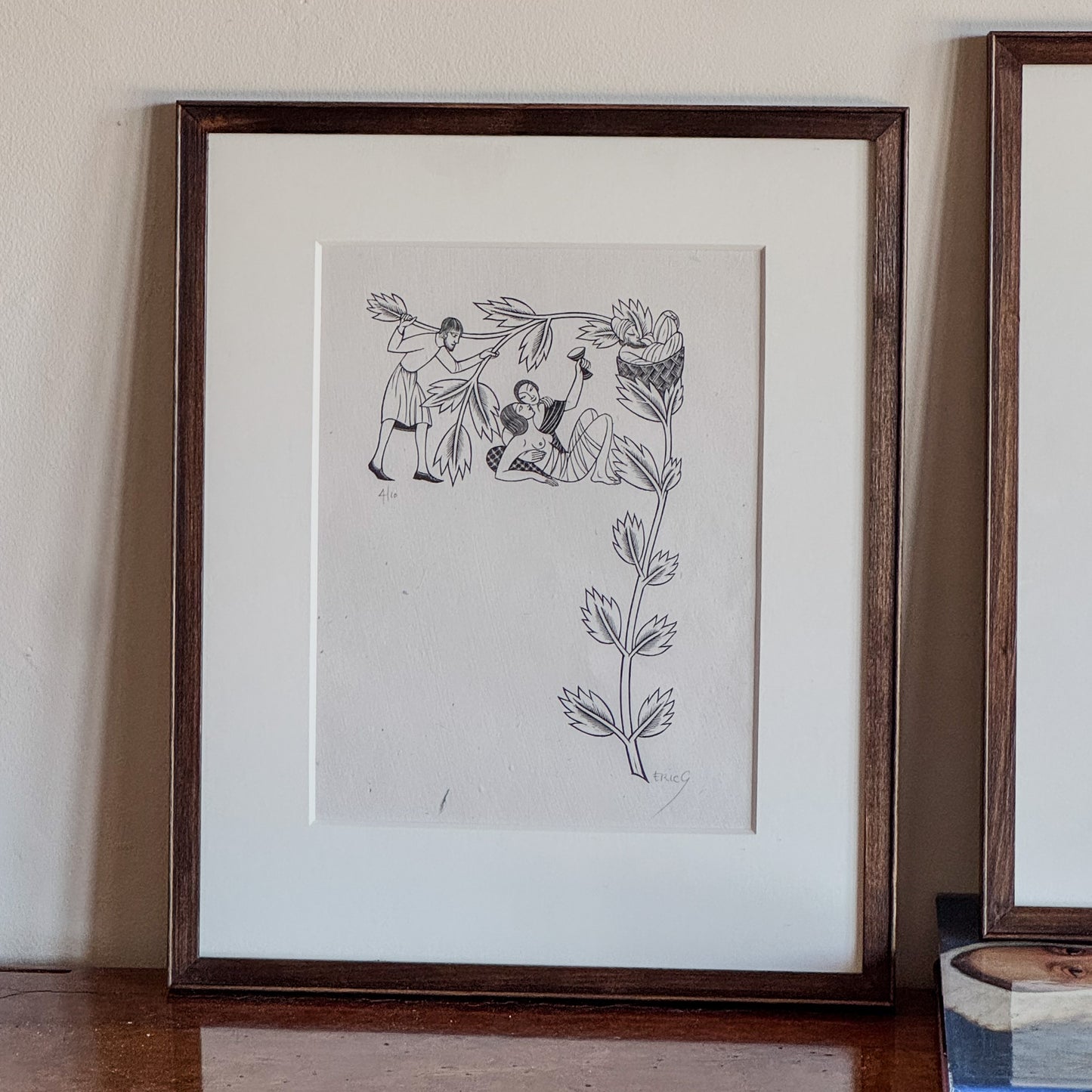 Eric Gill 1882-1940 Framed Wood Engravings