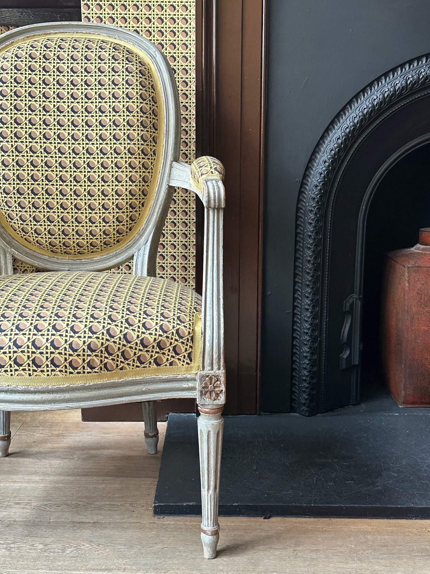 Pair C19th French Carved Salon Chairs
