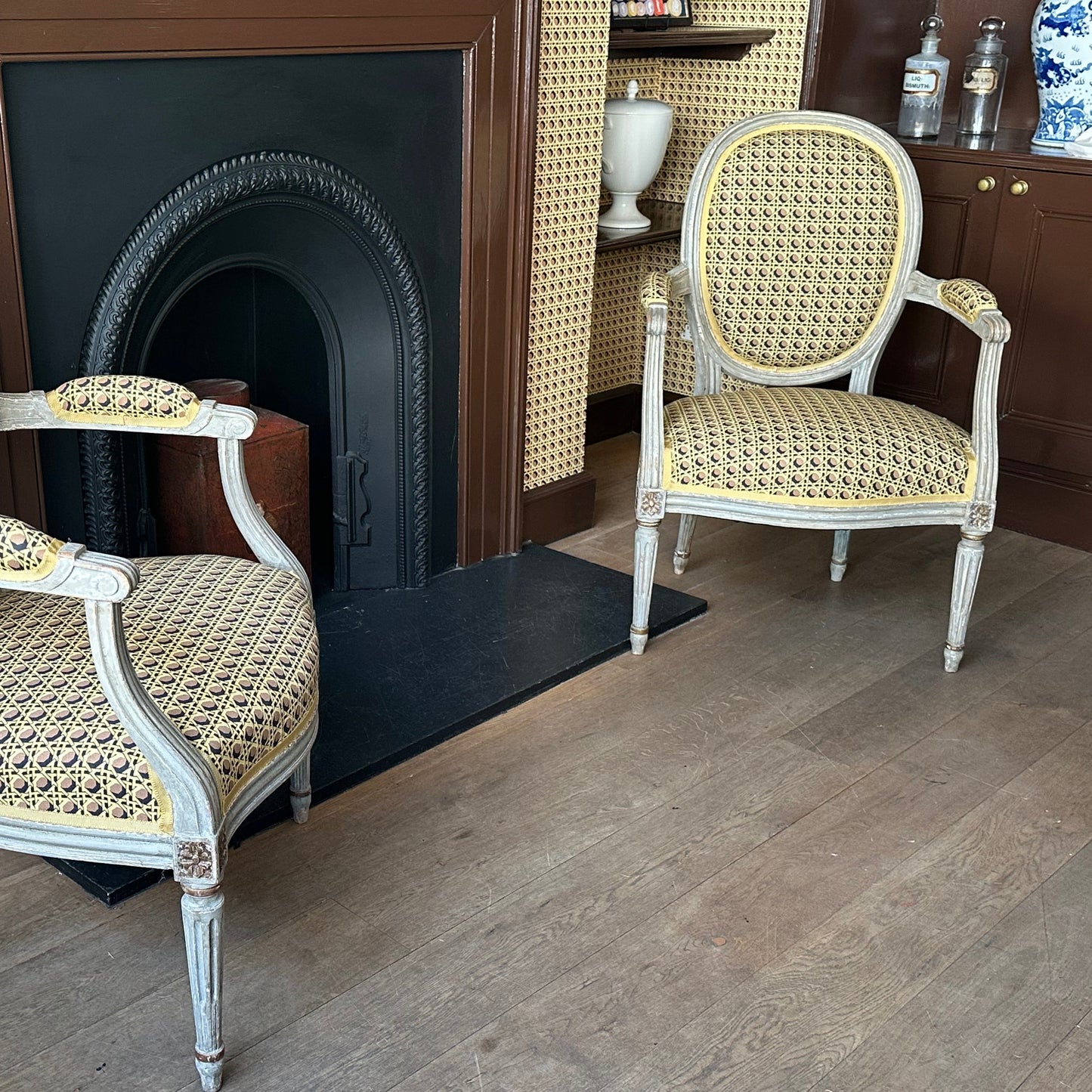 Pair C19th French Carved Salon Chairs