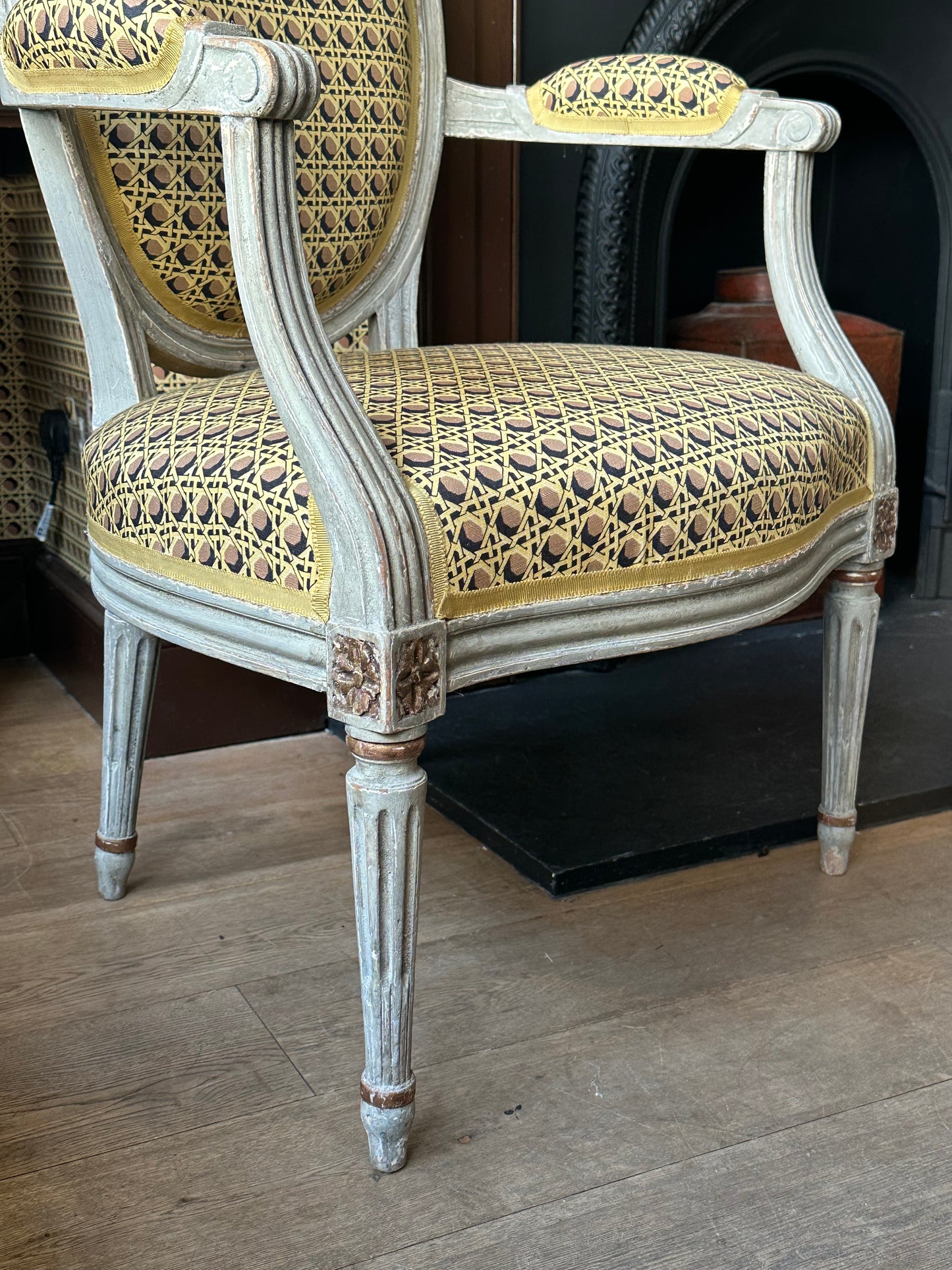 Pair C19th French Carved Salon Chairs