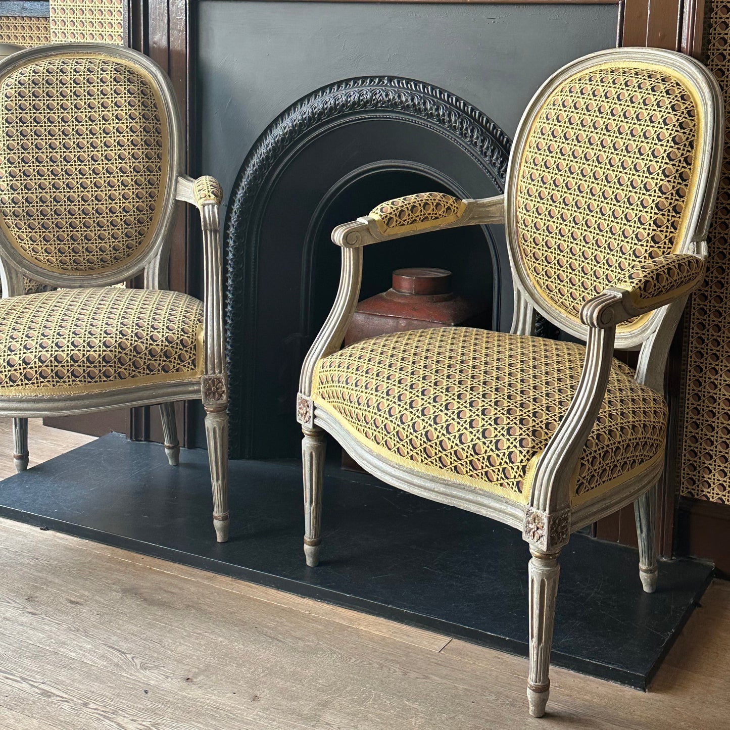Pair C19th French Carved Salon Chairs