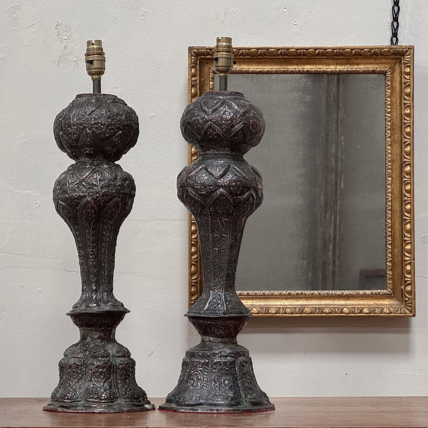 A Pair of 19th Century Charpoy Leg Lamps