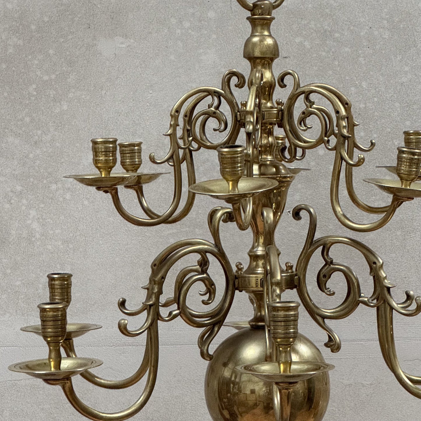 A 19th Century Dutch Style Brass Chandelier