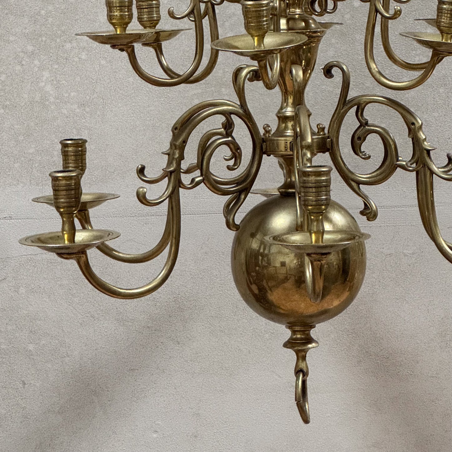 A 19th Century Dutch Style Brass Chandelier