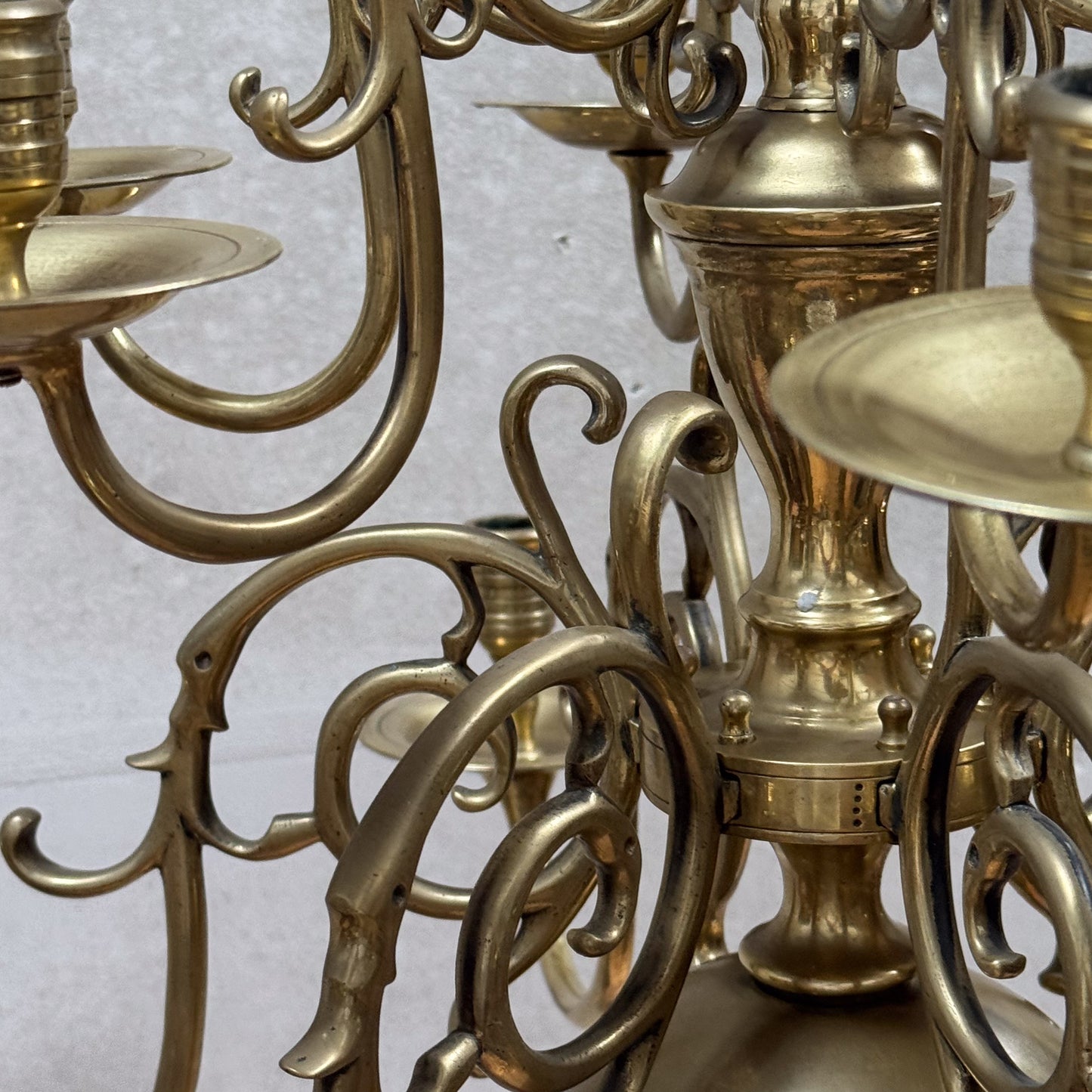 A 19th Century Dutch Style Brass Chandelier