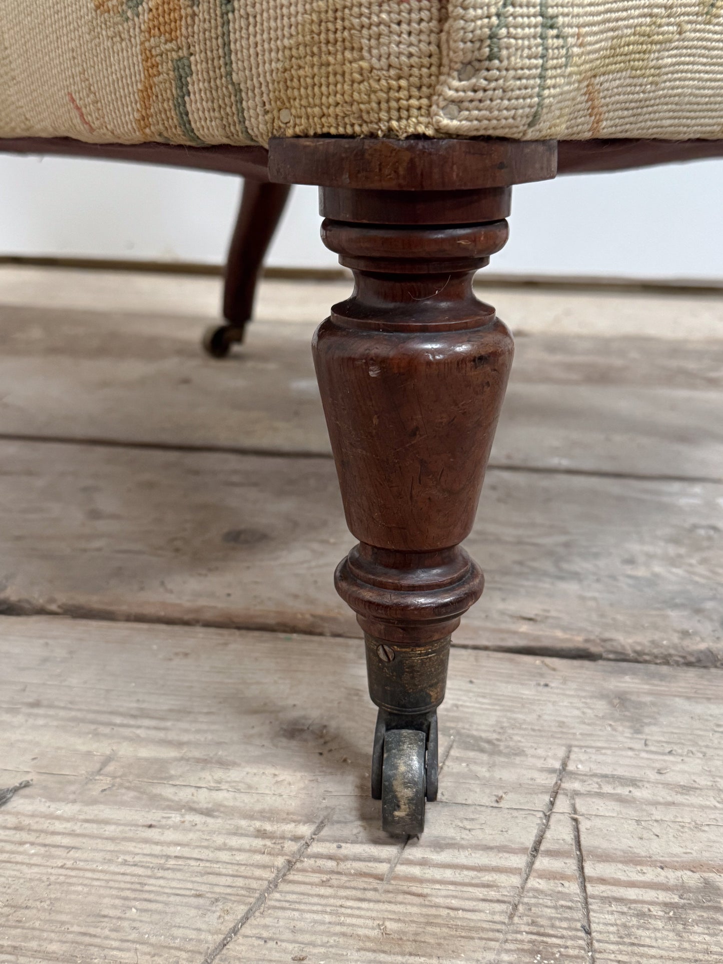 A Mid 19th Century Needlepoint Slipper Chair