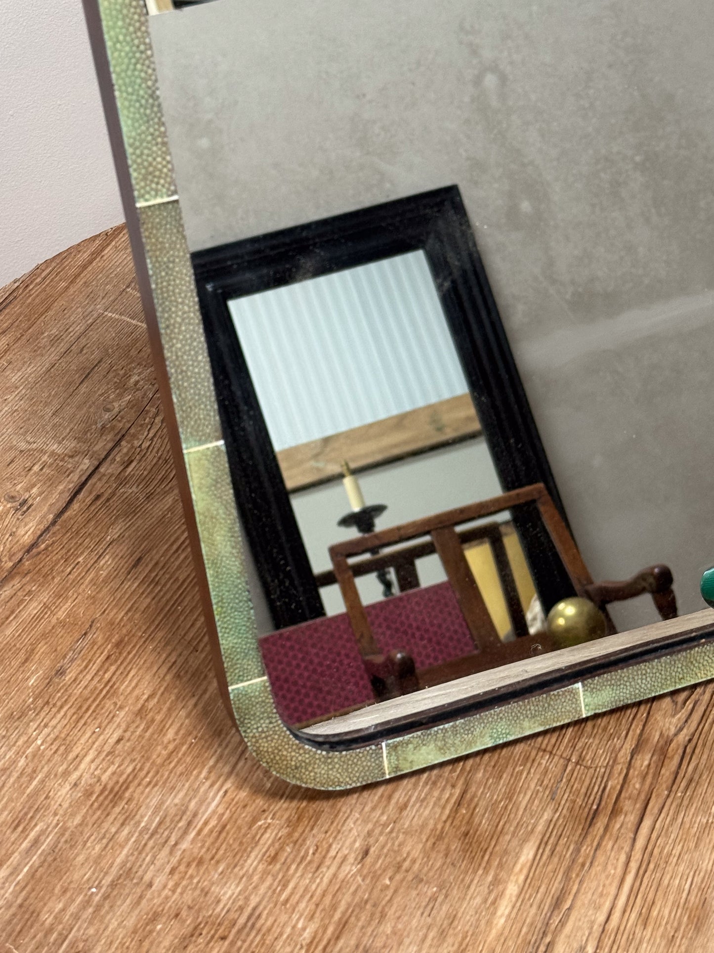 Early 20th Century Shagreen Easel Mirror