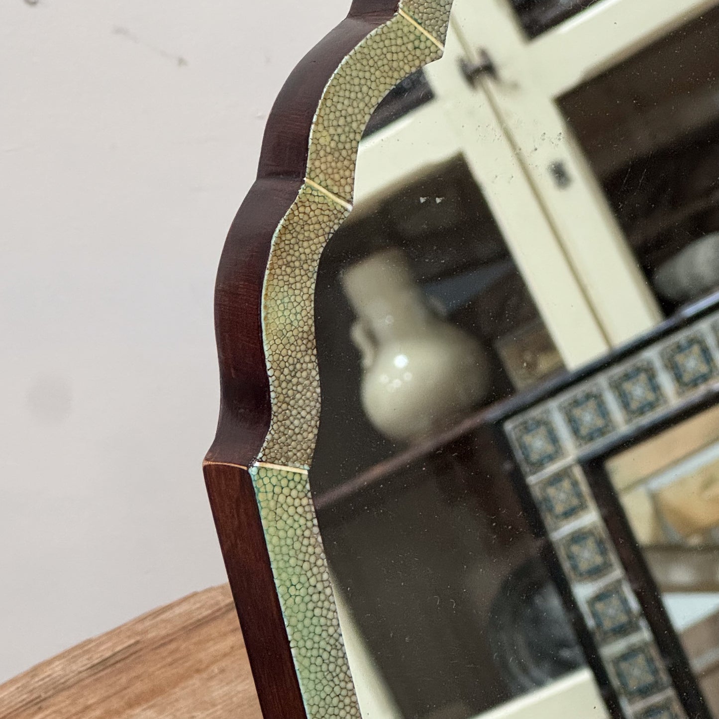 Early 20th Century Shagreen Easel Mirror