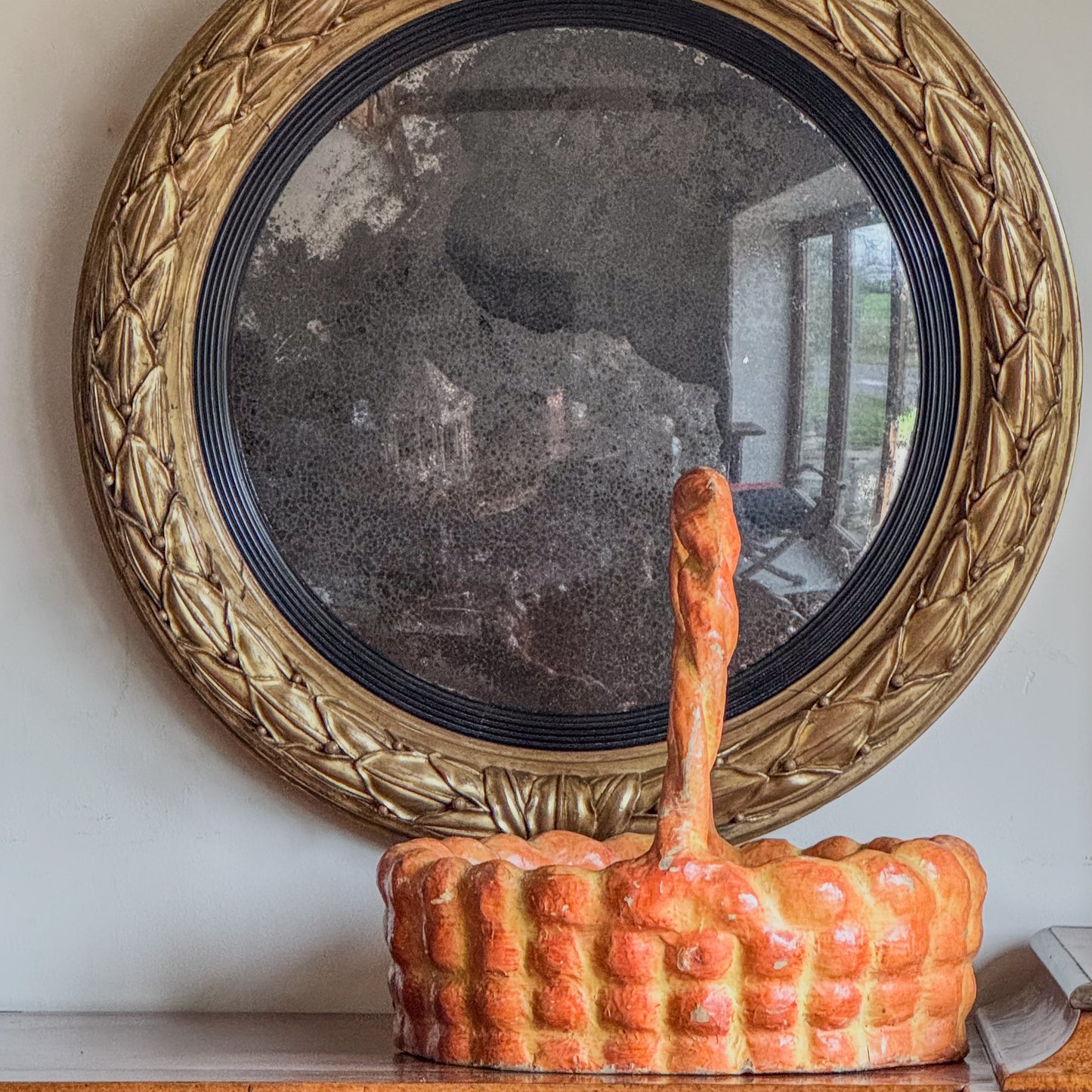 A Large Mid 20th Century Papier Mâché Bread Basket