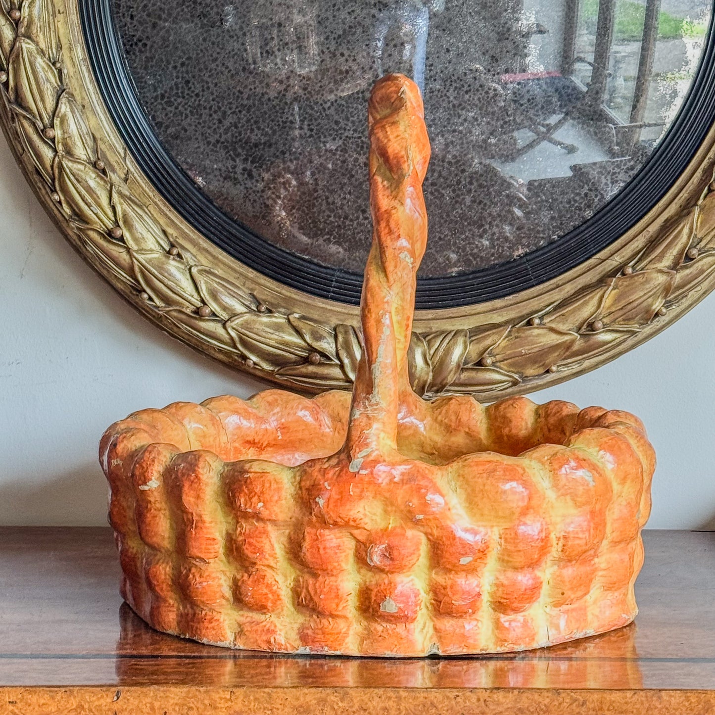 A Large Mid 20th Century Papier Mâché Bread Basket