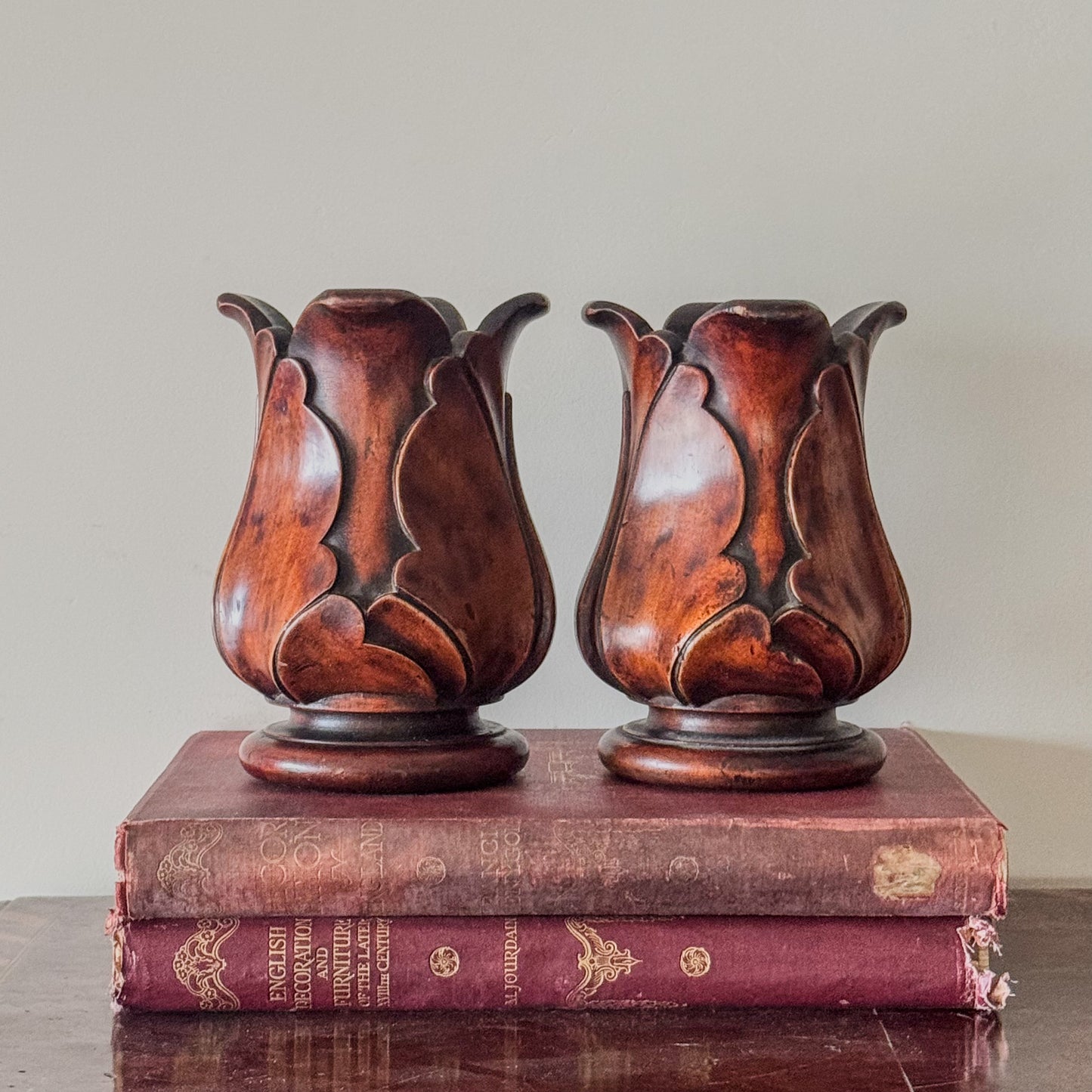 A Pair of Early 19th Century Mahogany Tulip Vessels