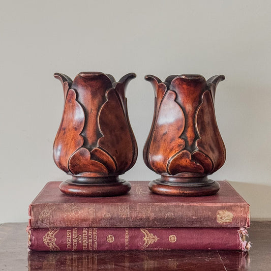 A Pair of Early 19th Century Mahogany Tulip Vessels