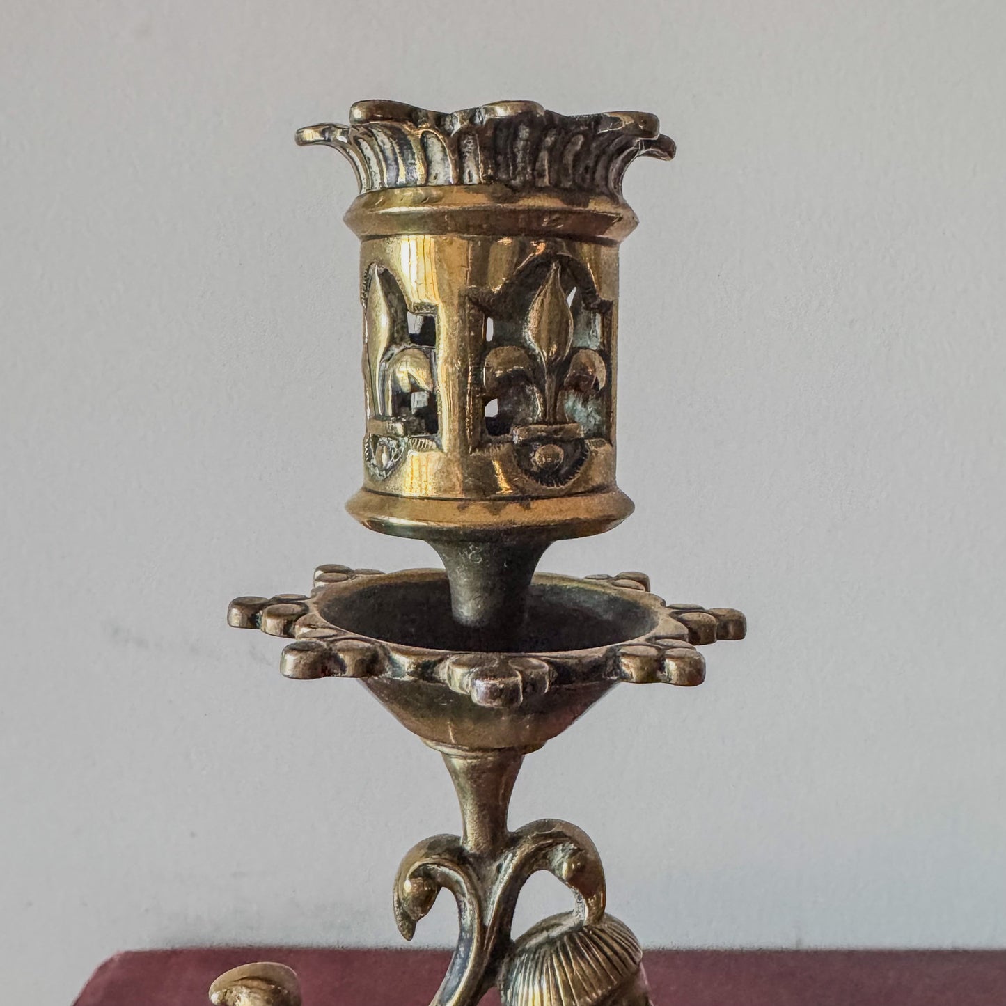 A Pair of Early 19th Century Gilt Bronze Candlesticks