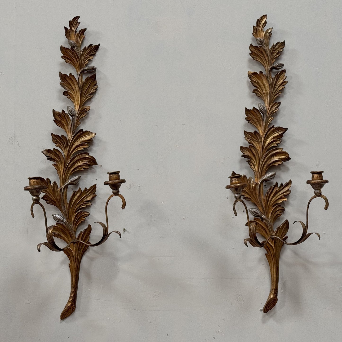 A Pair of 19th Century Giltwood Wall Sconces