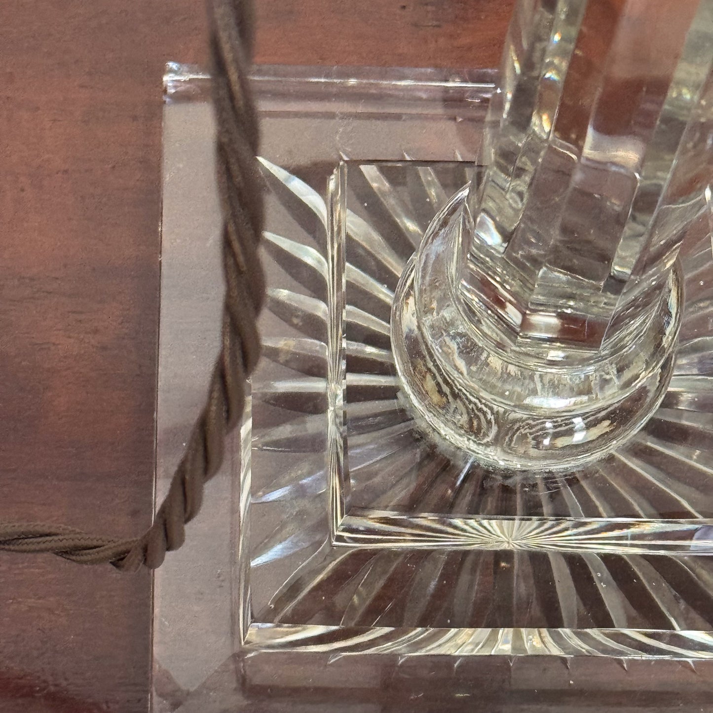 A Late 19th Century Cut Glass Lamp