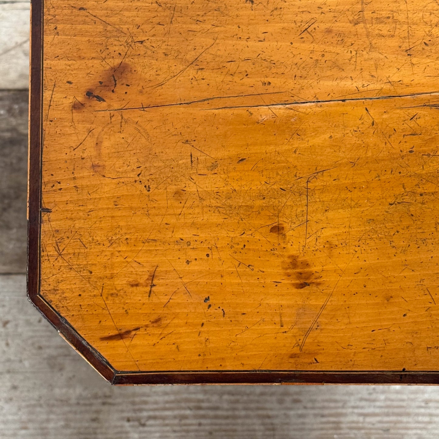 A Sheraton Period Satinwood Occasional Table