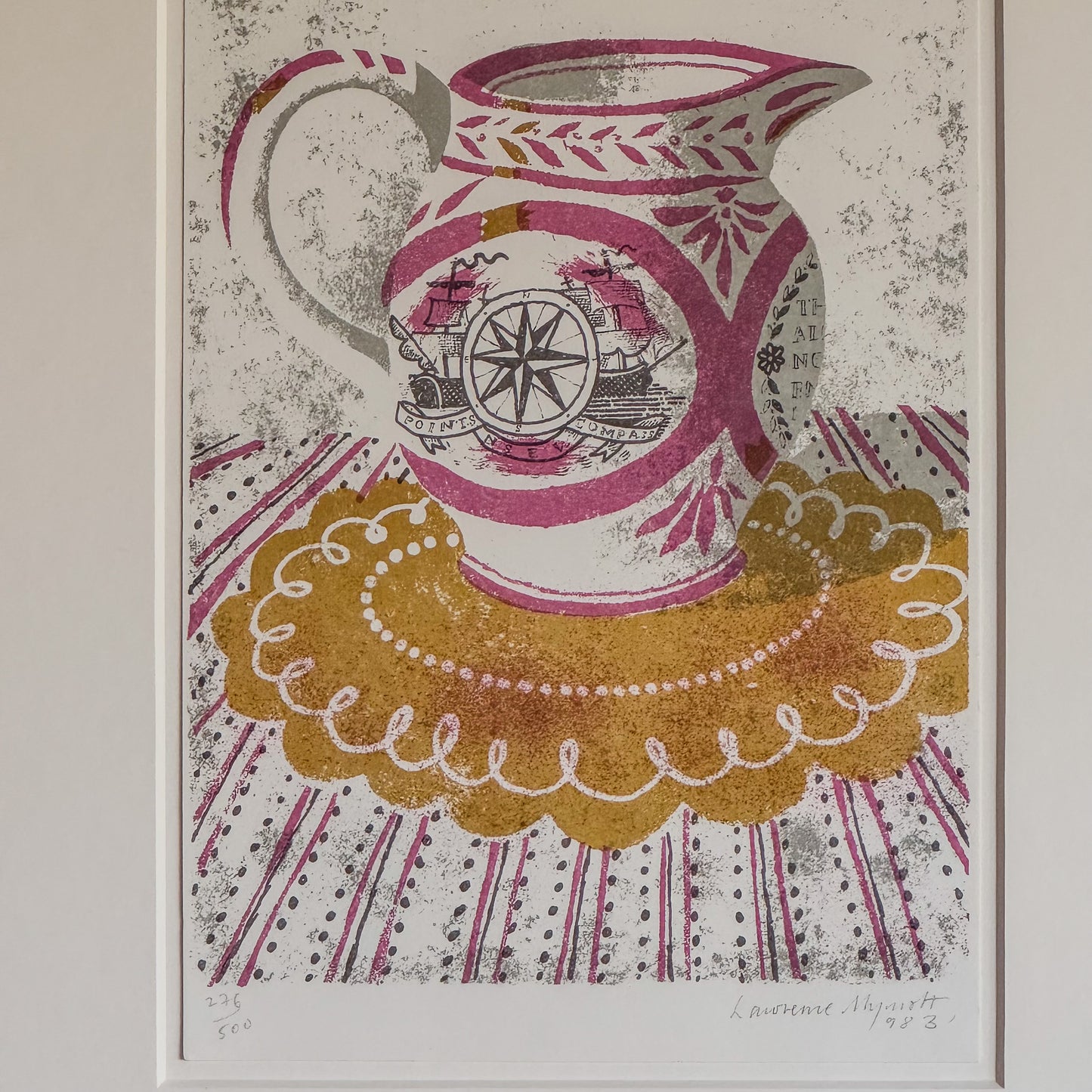 A Framed Lithograph "The Sunderland Jug" by Lawrence Mynott (b.1954)