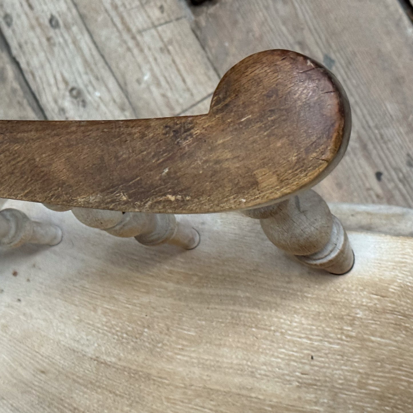 A 19th Century Bleached Oak Smokers Bow Chair