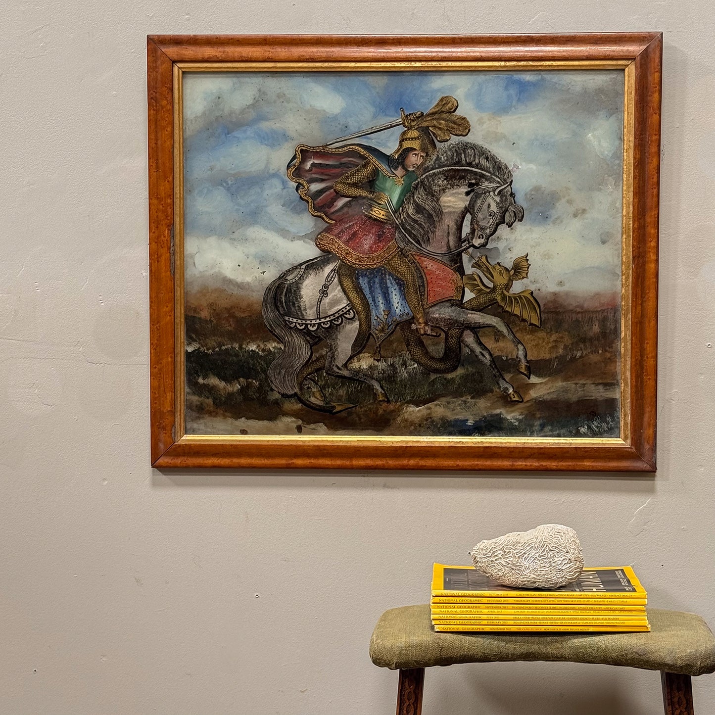 A Mid 19th Century Verre Églomisé Picture