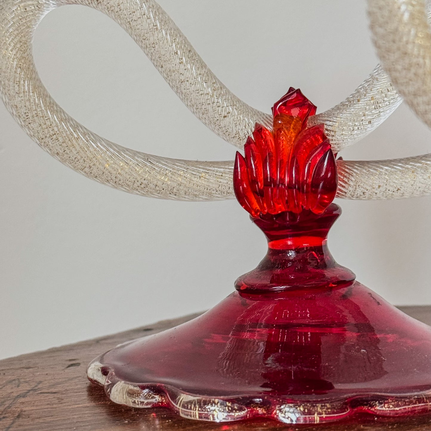 A Pair of Early 20th Century Murano Glass Candlesticks