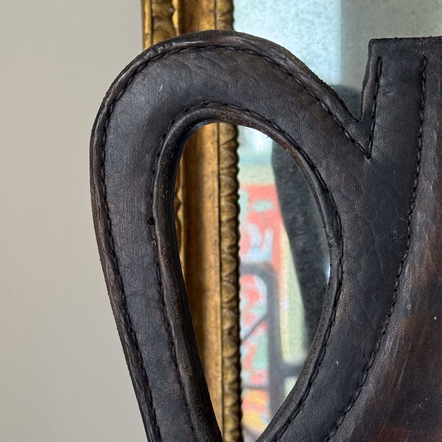 A Large 19th Century Leather 'Bombard' Ale Jug