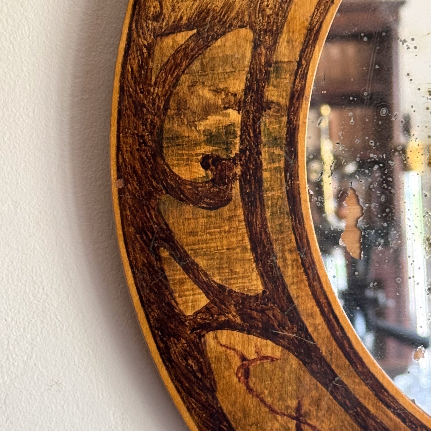 An Arts & Crafts Penwork Mirror