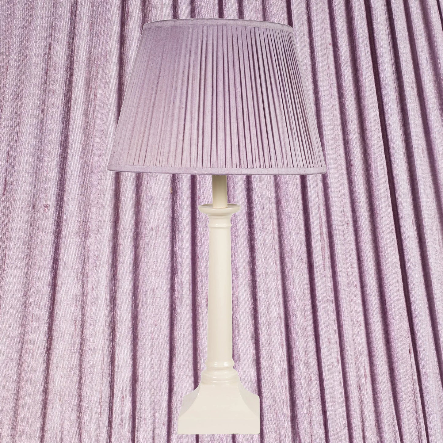 18" Natural Dyed Silk Dupion Lampshade - Lilac