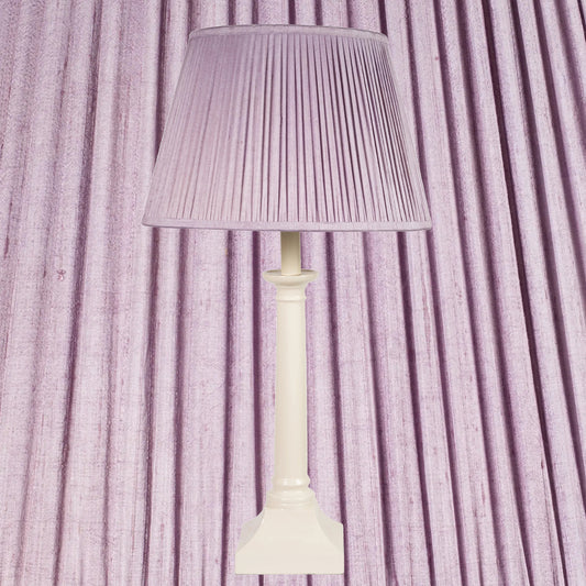 18" Natural Dyed Silk Dupion Lampshade - Lilac