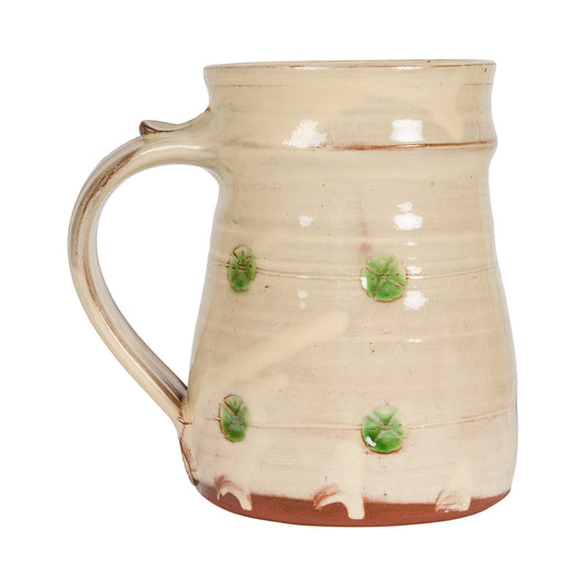Slipware Tankard - Green/Cream