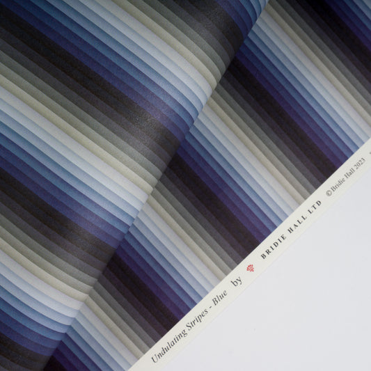 Undulating Stripes - 5 Sheets Of Blue Paper