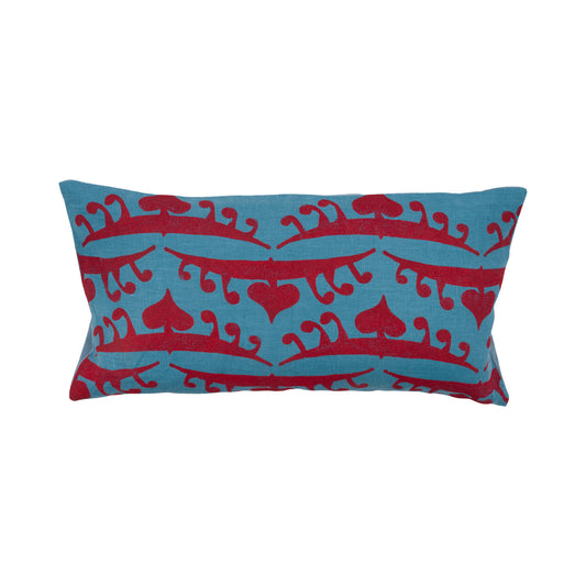 Handblock Print Linen Cushion