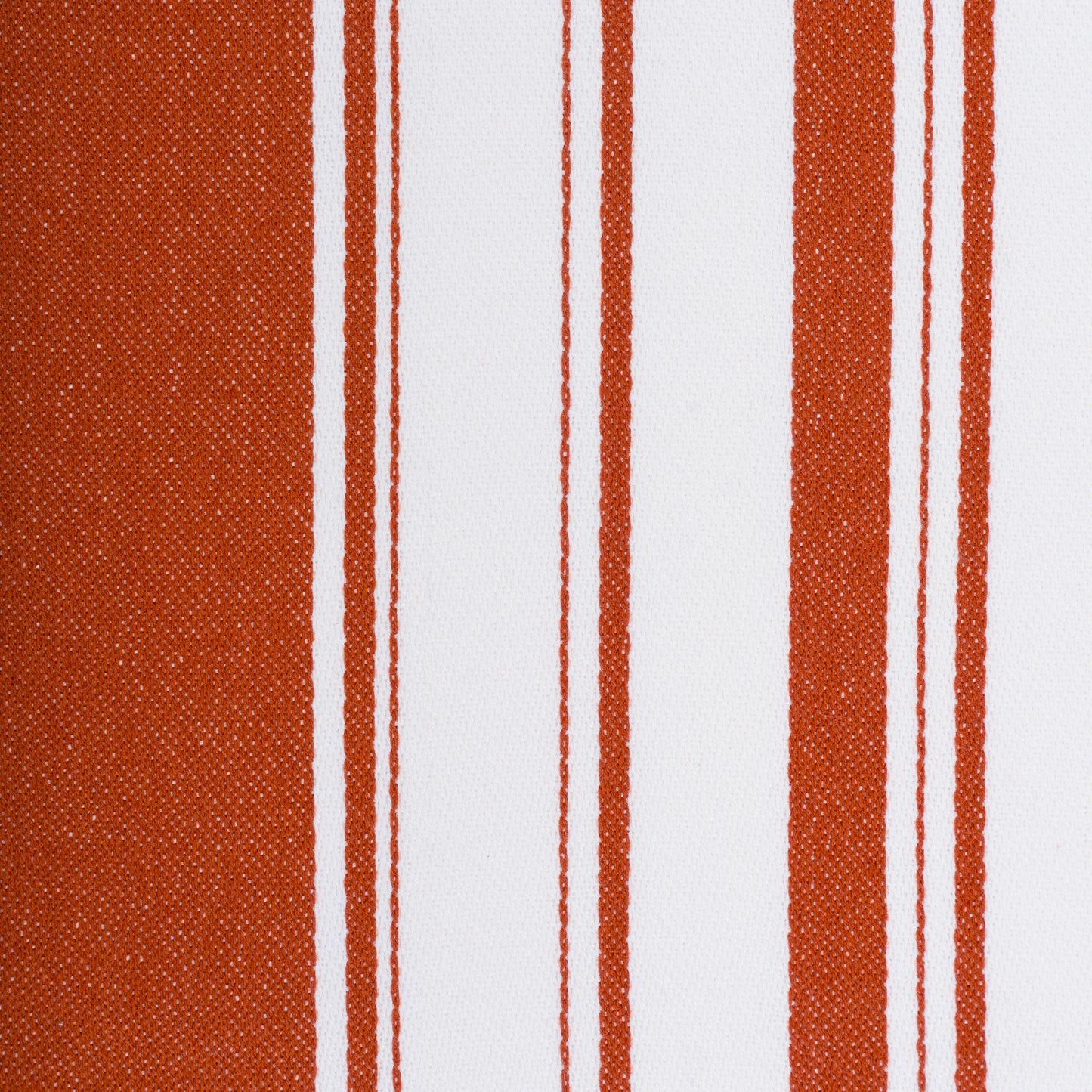 Colour Striped Tea Towel - Terracotta